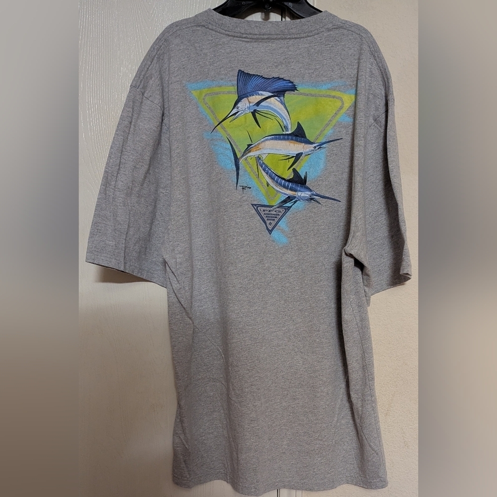 Columbia Sportswear PFG Short Sleeve T-Shirt Size LT Pre-owned Like New $28 - Picture 3 of 4
